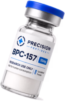 Precision Peptides BPC-157 10mg vial, lyophilized powder, research use only